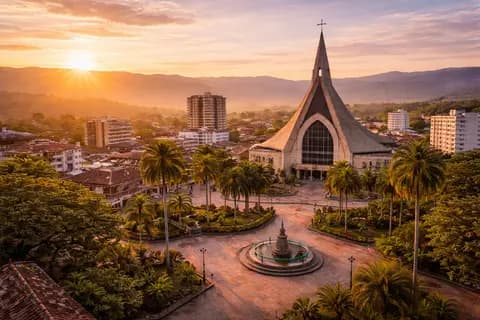 Transporte ejecutivo Armenia - vista ciudad y Aeropuerto Internacional El Edén (AXM)